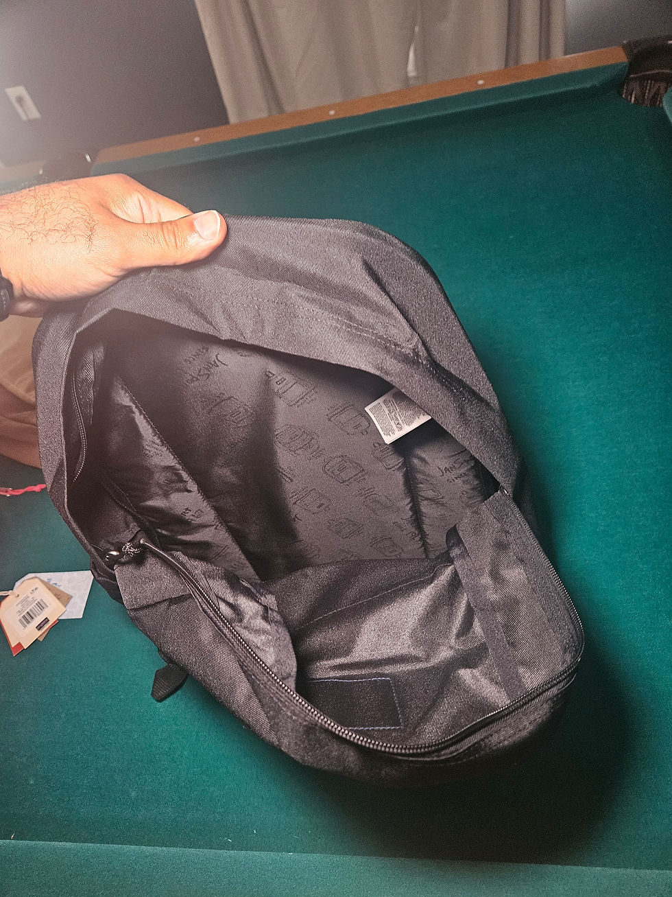 Thumbnail: Black Jansport inside view