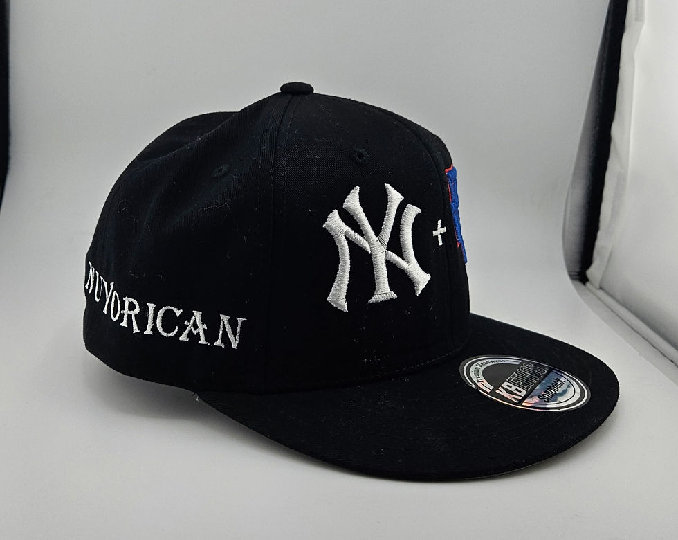 Thumbnail: Black Nuyorican embroidered snapback