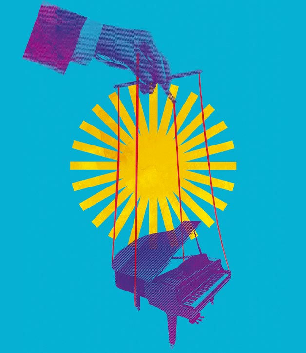 Maurice, piano et marionnette