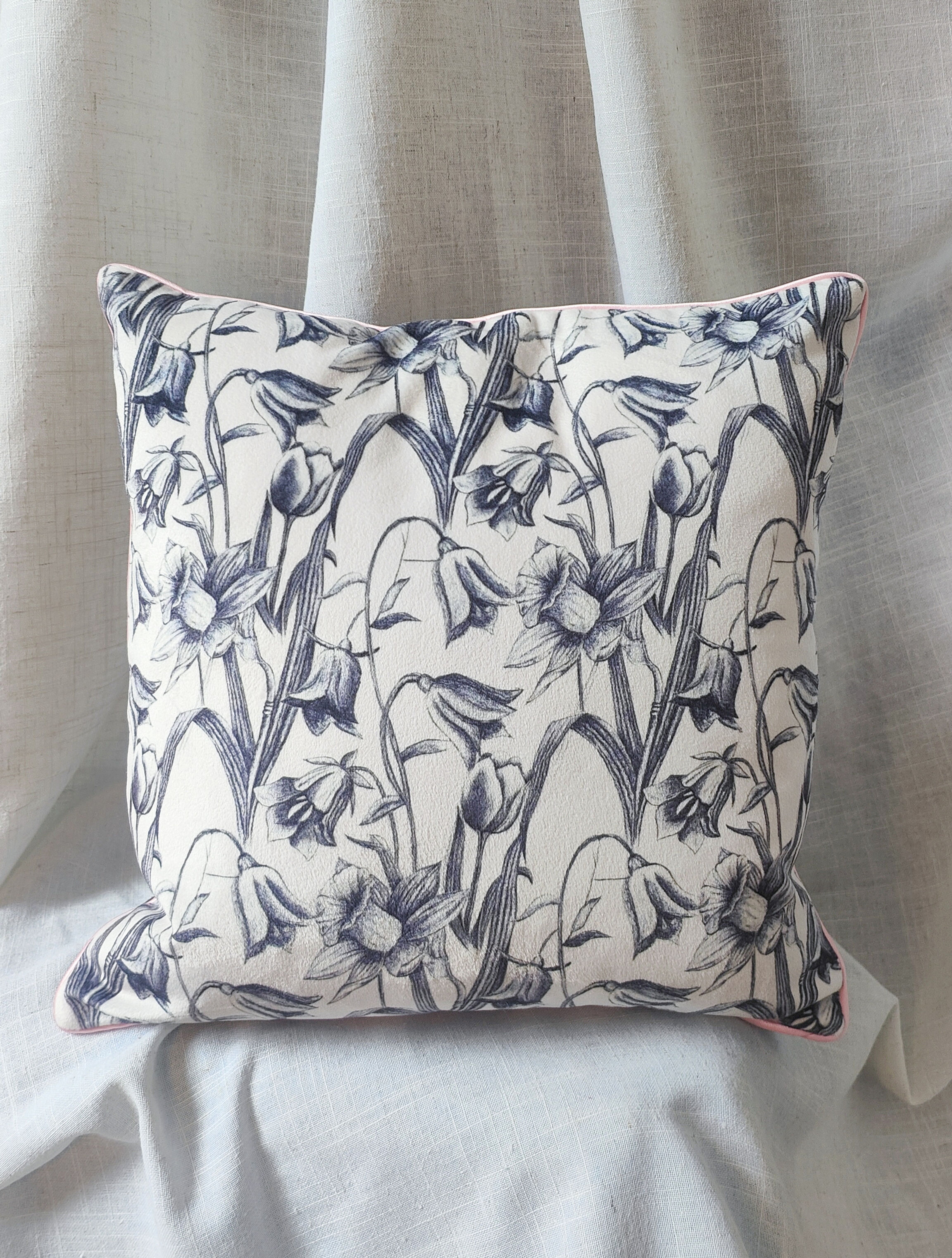 Spring Flowers Velvet Cushion Cover