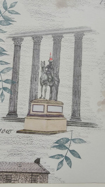 Thumbnail: Scotland 'Alba' Toile Wallpaper - Blue