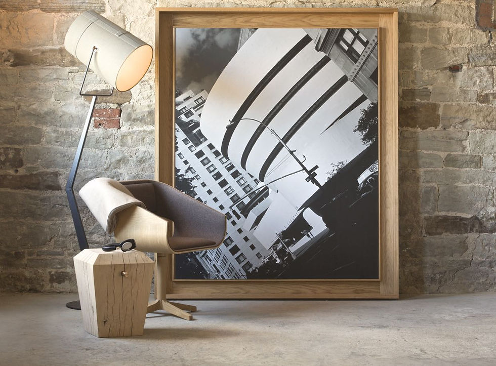 Miniatura: MINIMAL COLLECTION 00005 Solid Oak Stool With Optional Bronze Handles