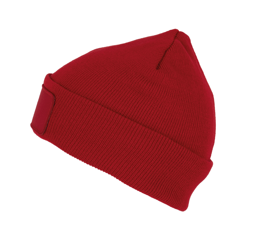 Miniature : Bonnet tricoté à revers, et doublé en polaire