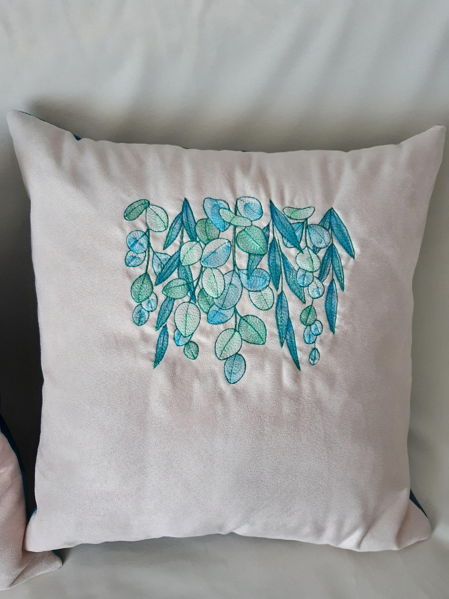 Housse de coussin - Feuilles Suspendues Acquarelle