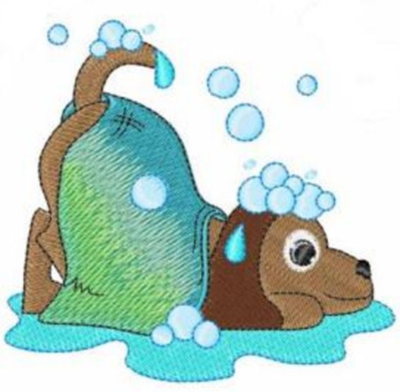 MOTIF - ANIMAUX - CHIEN lavé Serviette