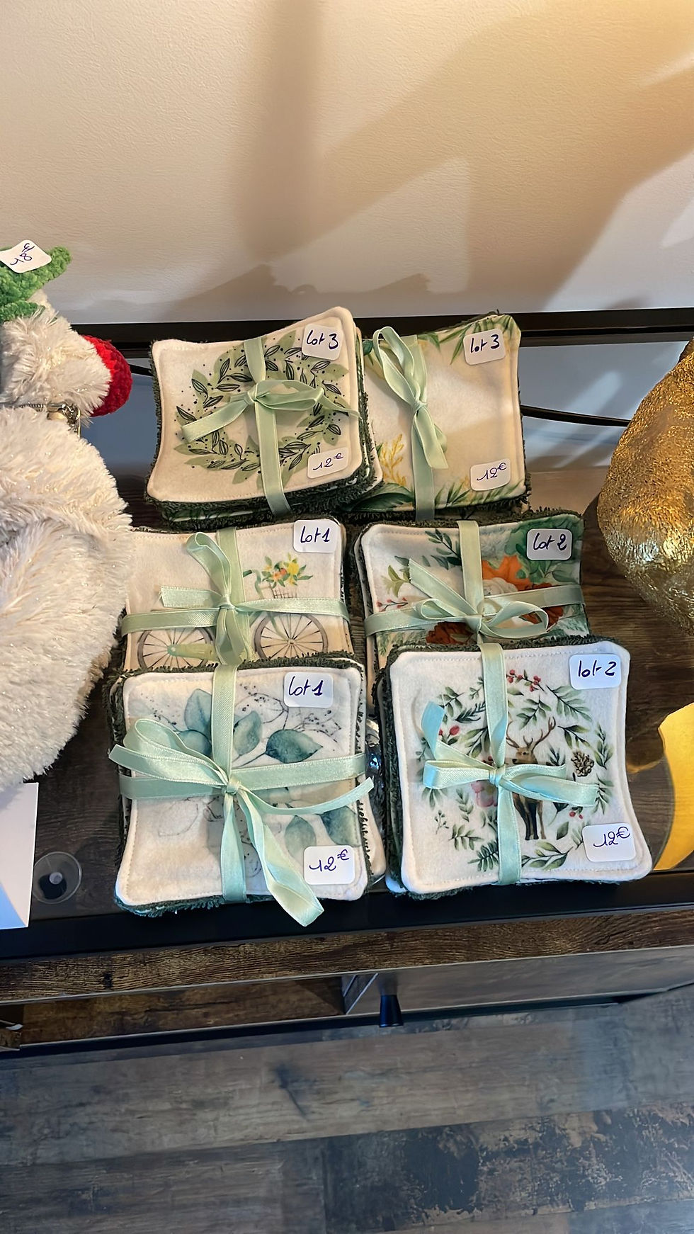 Miniature : lot de 4 Lingettes Vélo et Feuillages -  Lot n°1