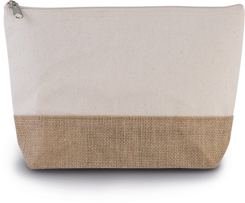 Miniature : Pochette en toiles de coton et jute