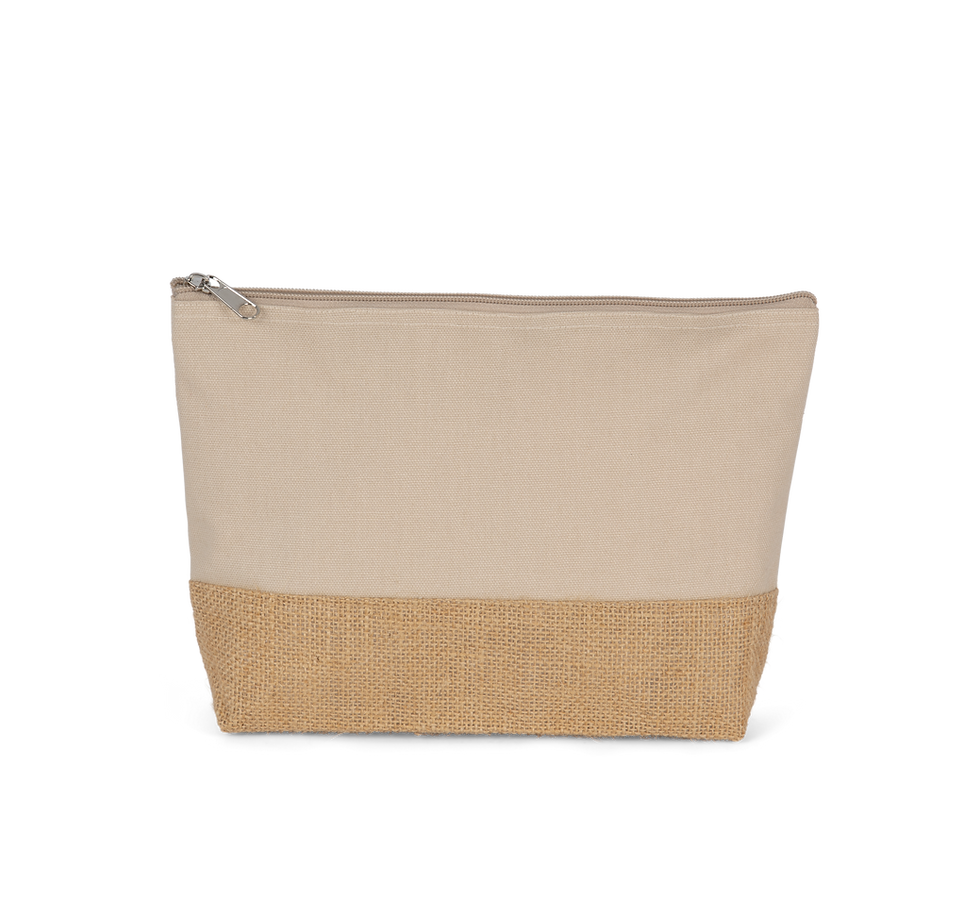 Miniature : Pochette en toiles de coton et jute