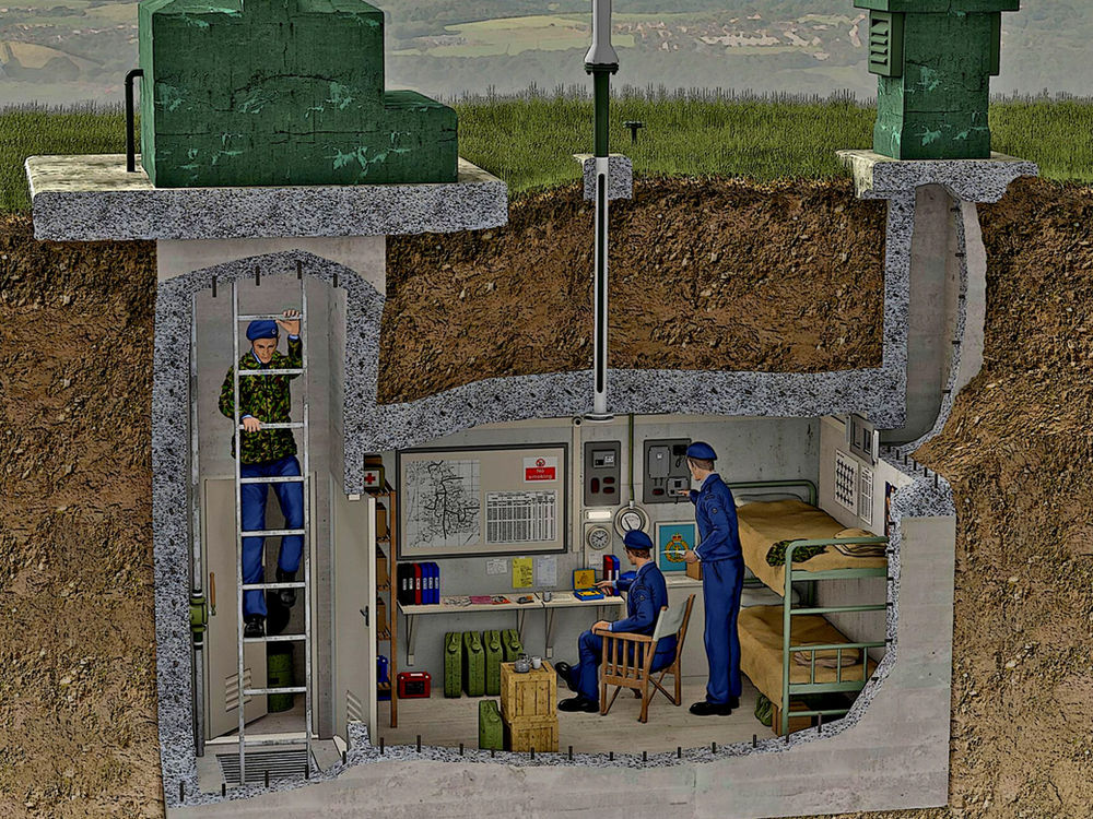 Inside ROC Cold War bunker in Wales