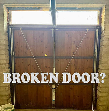 A broken up and over garage door is no problems to fix for our engineers