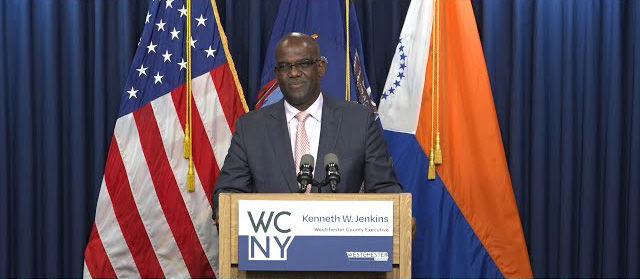 Count Executive Ken Jenkins blaming the federal government for the county's budget shortfall of $197M. 