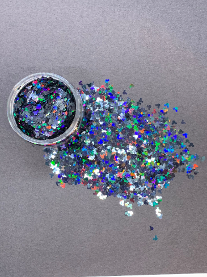 Thumbnail: O’ Mickey || Black Holo Glitter || Mickey Head Shaped Glitter ||