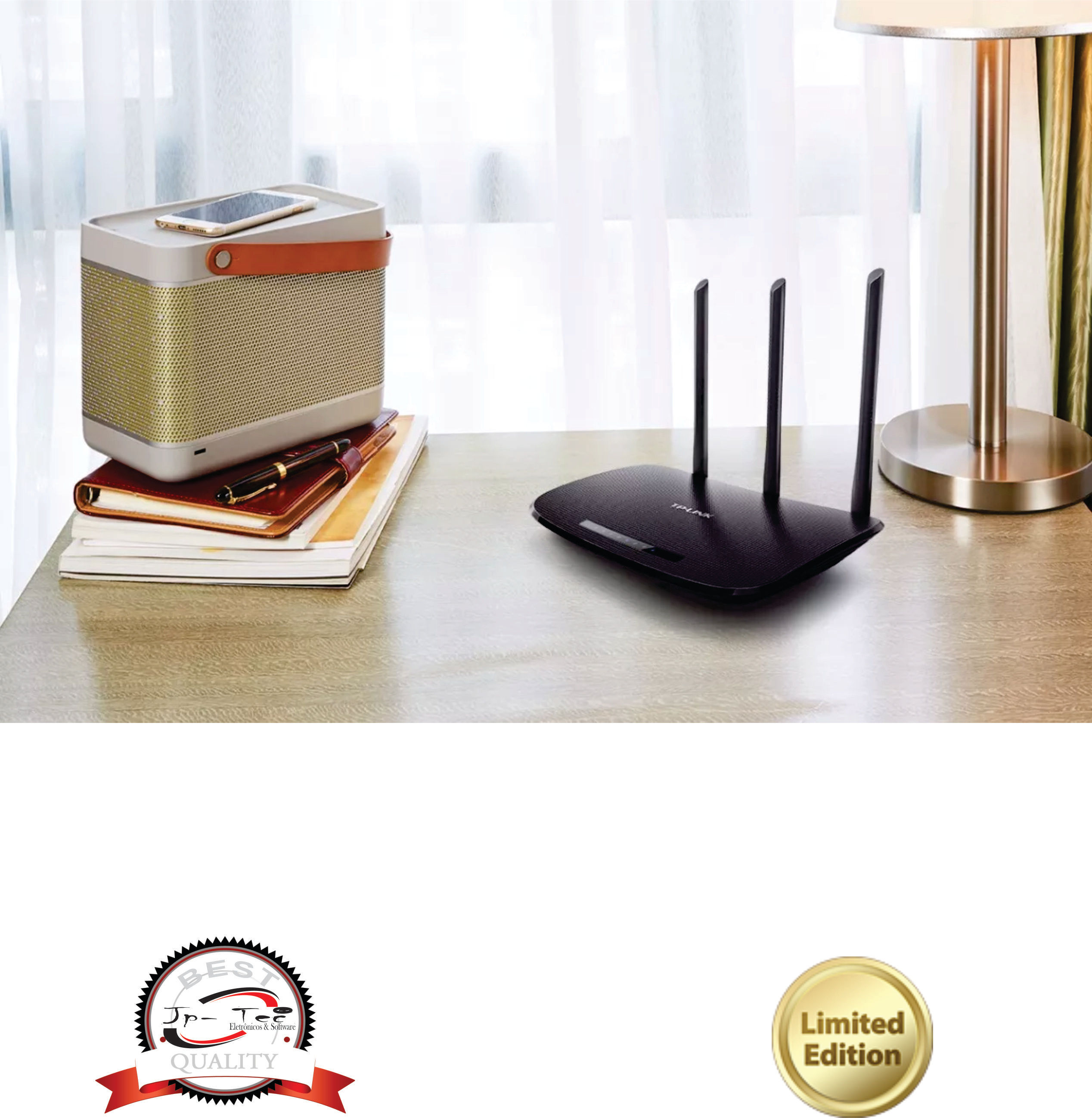 Roteador Wi-fi Tplink Wr 949n 3 Antenas 5dbi 450mbps