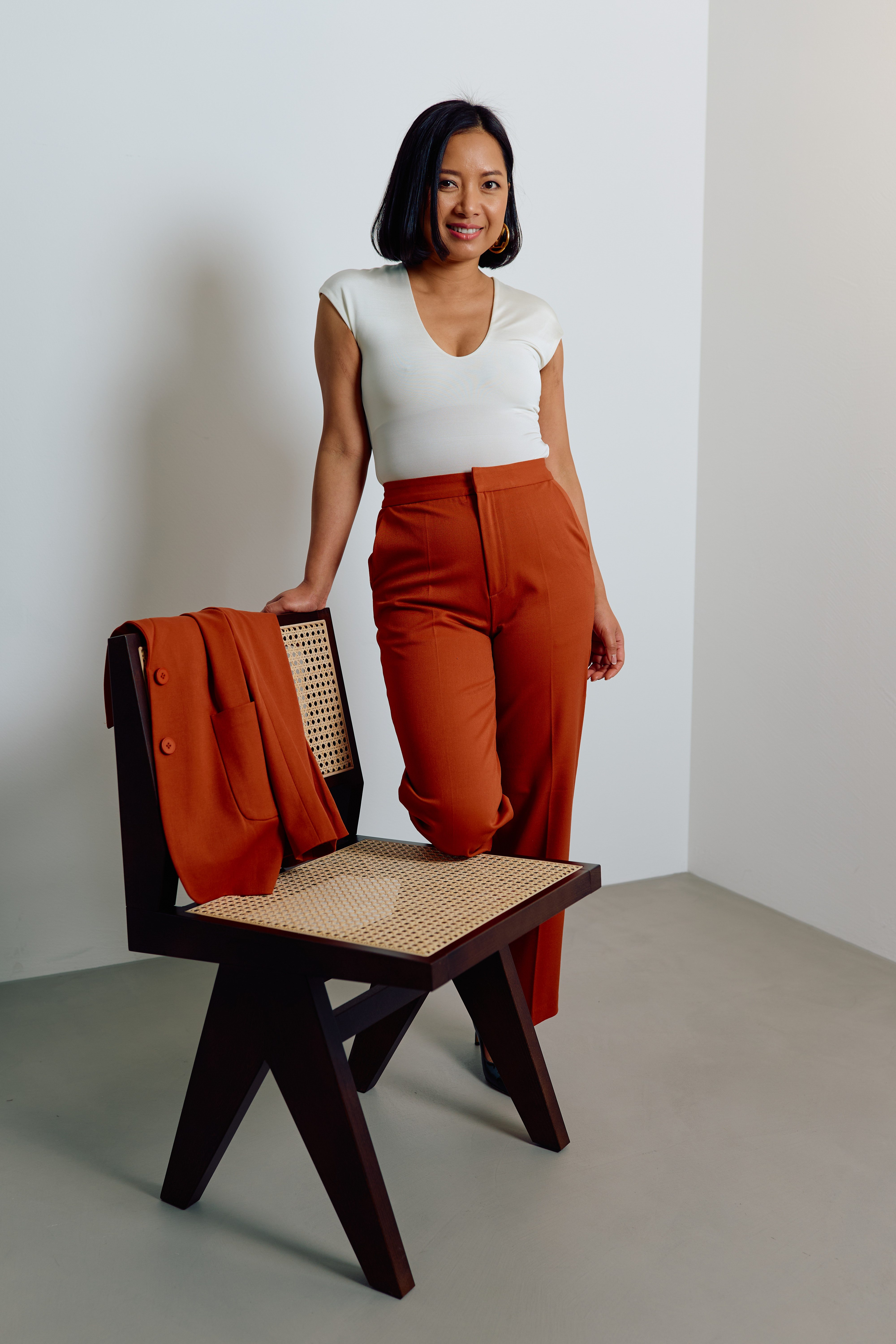 Terracotta Suit Pants