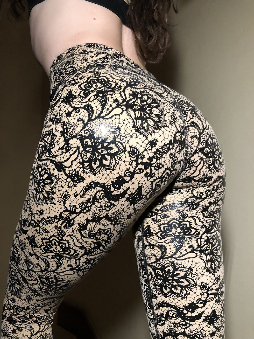 Thumbnail: BLAIR (Black Lacy Adaptable Impressive Resilient) Goddess Grip Leggings