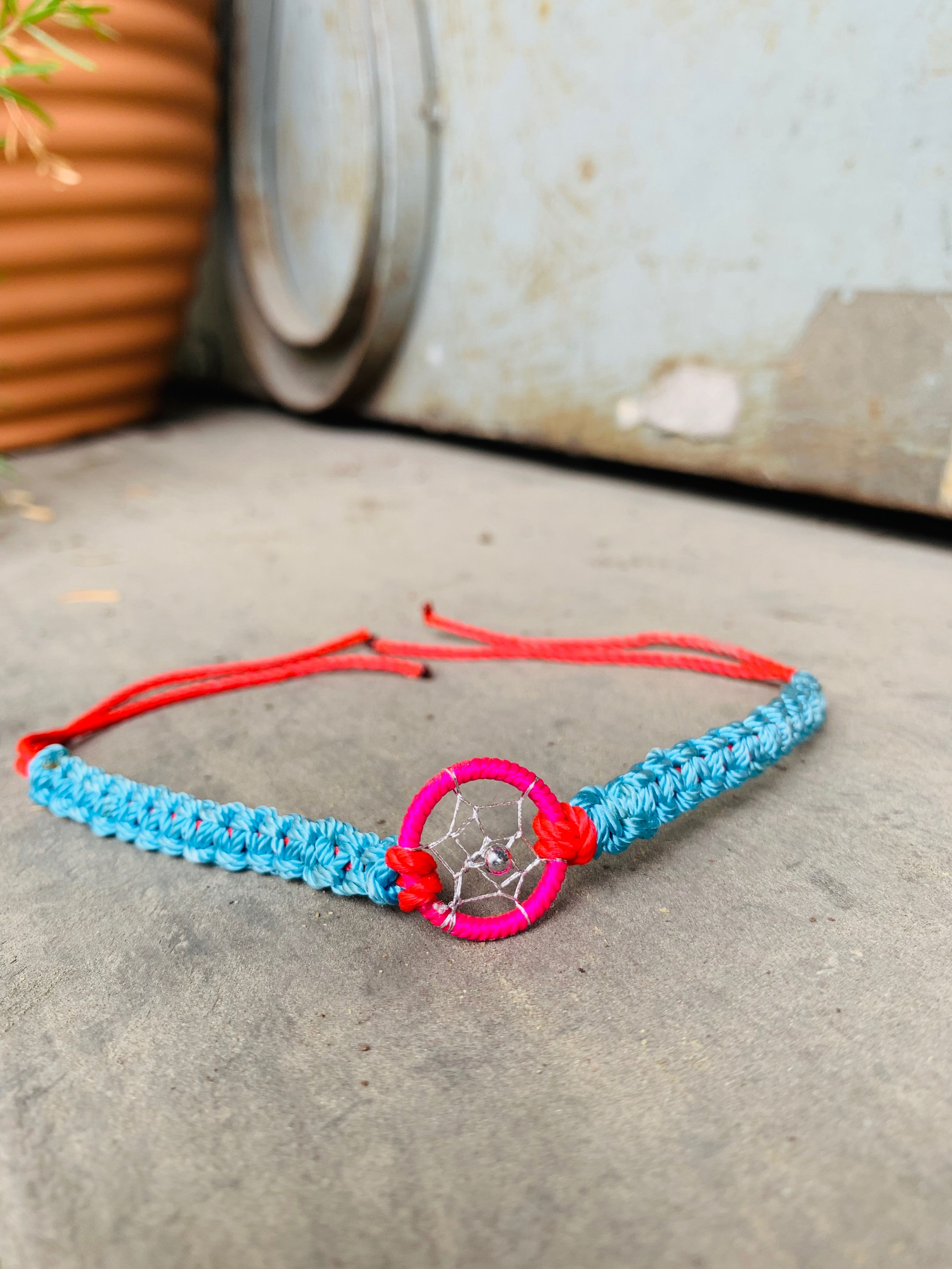 Amiga Band With Pink Dream Catcher