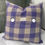 Thumbnail: Vintage Lavender Linen Check Cushion Cover