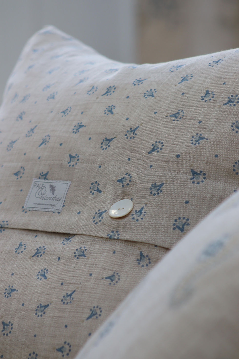 Thumbnail: Ditsy Spot Cushion Cover in Antique Blue 50 x 50 cm