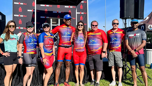Coach Marques Garcia and Strong2thefinishline athletes at Ironman Oregon