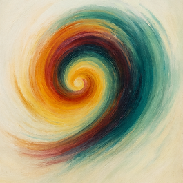 Abstract colorful rainbow art visually representative of ADHD