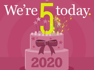We're five today! 