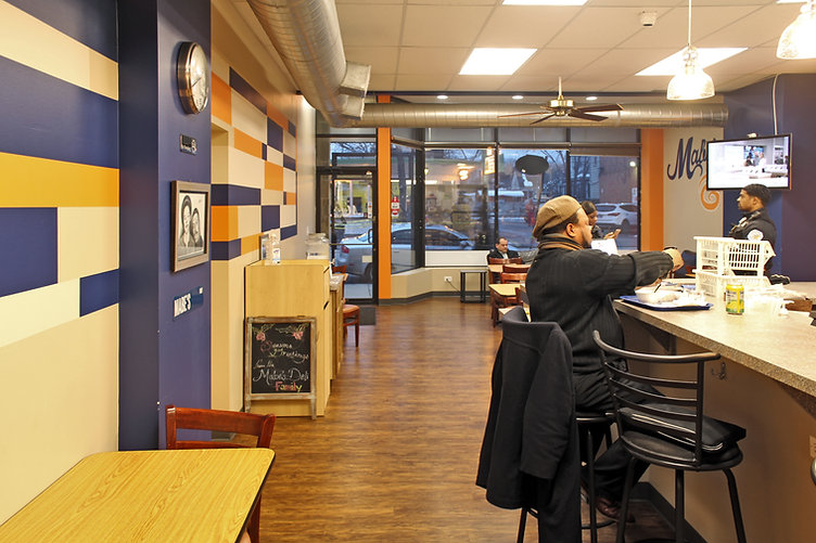 Mabe's Deli dining room in Chicago's Grand Crossing neighborhood