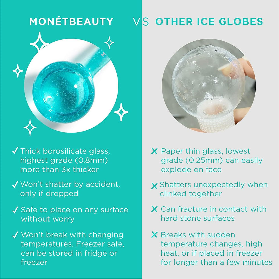Thumbnail: MonétBeauty Ice Globes for Facials, Freezer Safe and Highly Effective Facial G