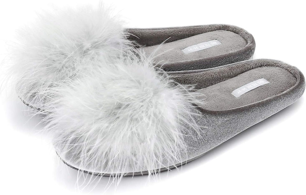 Thumbnail: Women's Velvet Memory Foam House Slipper