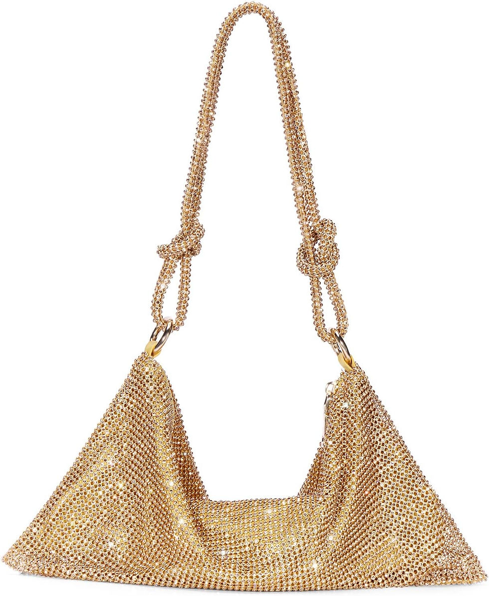 Thumbnail: Rhinestone Bling Hobo Bag