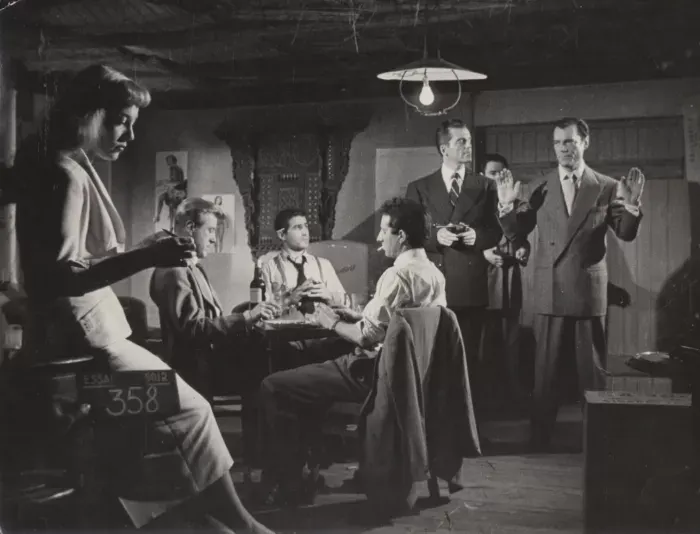 Black-and-white film still from Tony Jackovich’s acting years in France