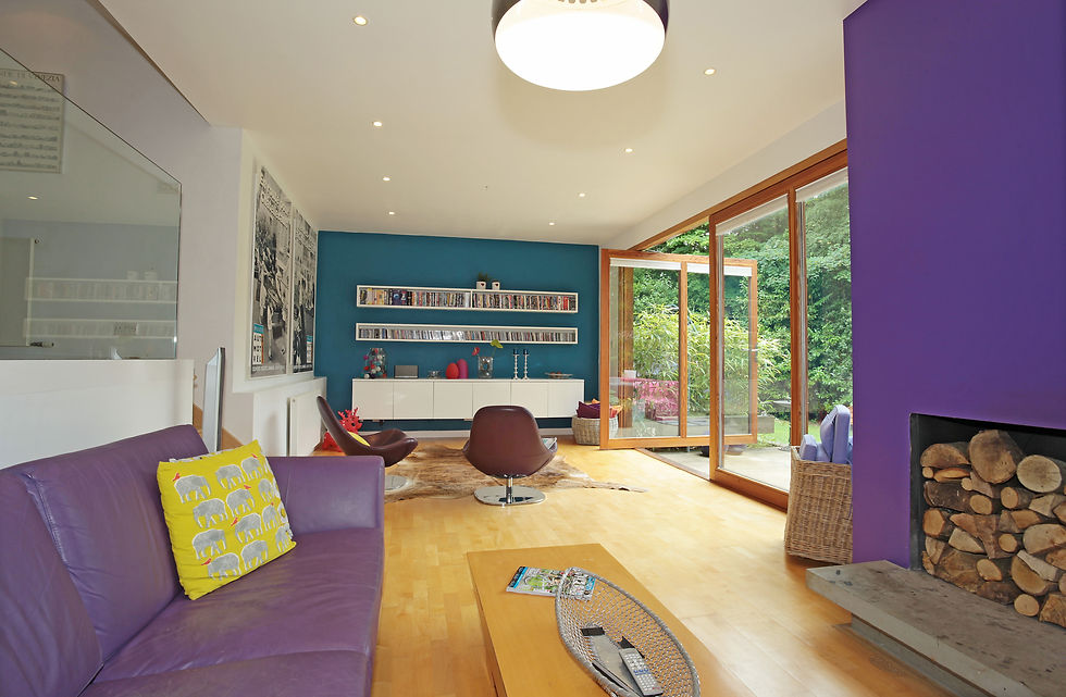 Cohesive interior blending original architectural features with modern design elements.