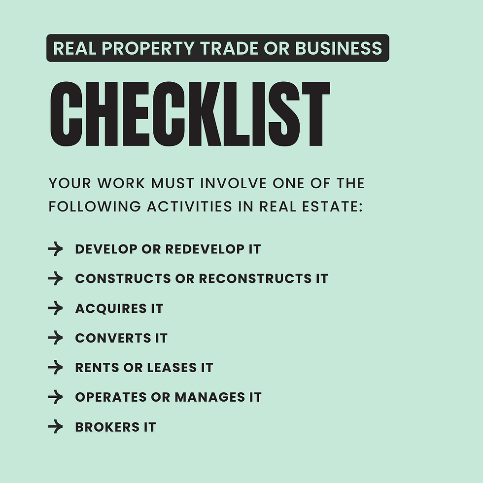 Real Estate Professional Qualifications and Tax Benefits