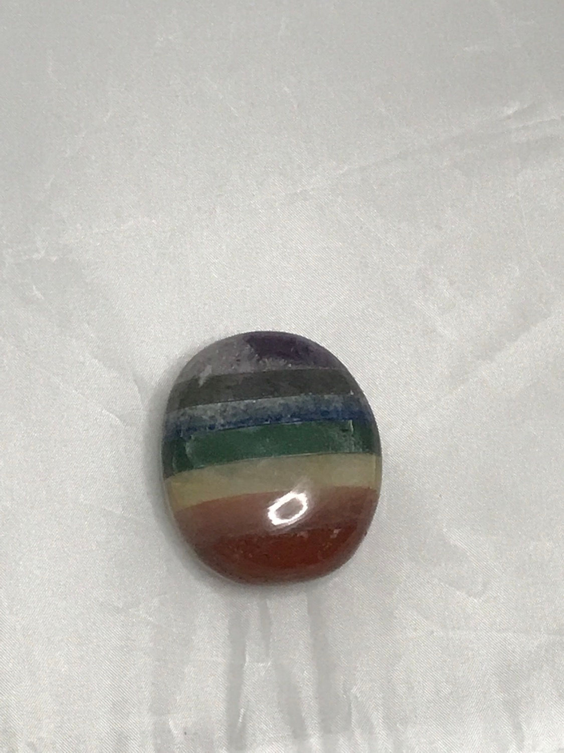Chakra multi color palm gemstone 