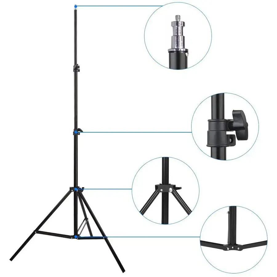 Miniatura: Tripe 2 Metros Para Ring Light, Câmera Fotográfica e Celular.