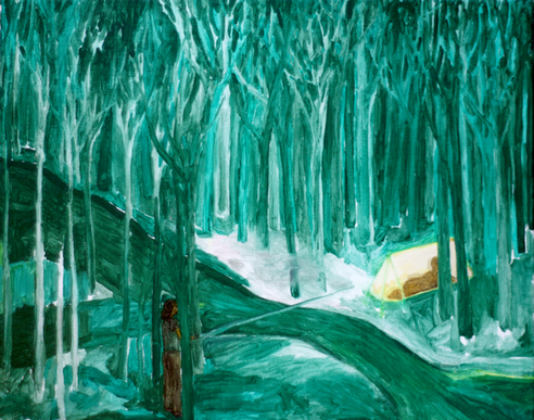 forêt peinture Annabelle Verhaeghe