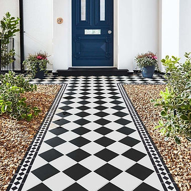 Victorian tiled path in hampshire
