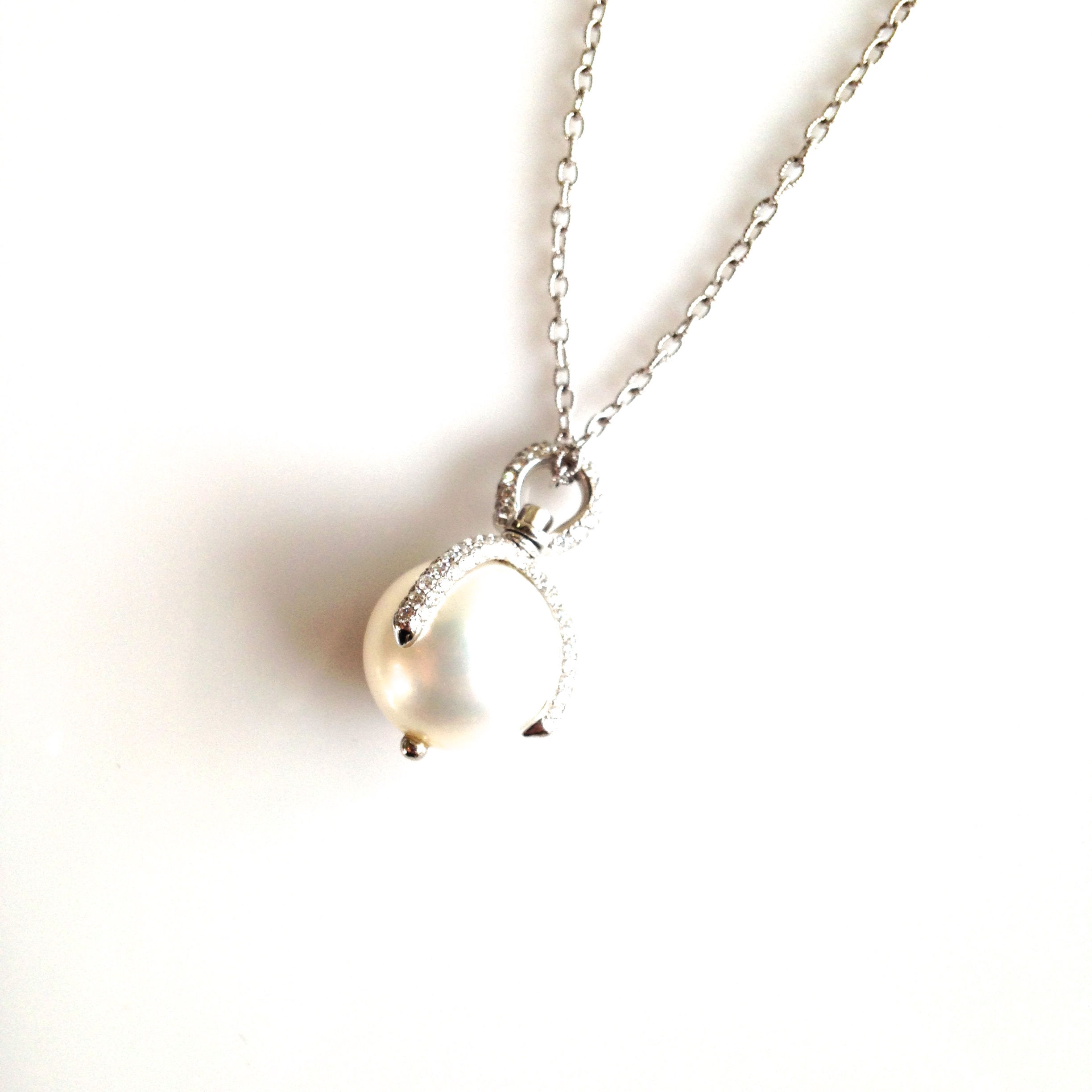 Silver and Pearl Necklace