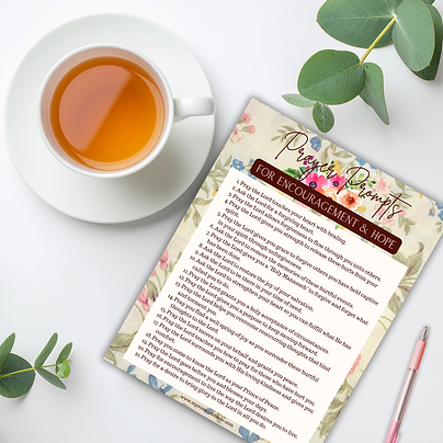 Prayer List Printable for Encouragement, Hope, and Hearts Uplifted