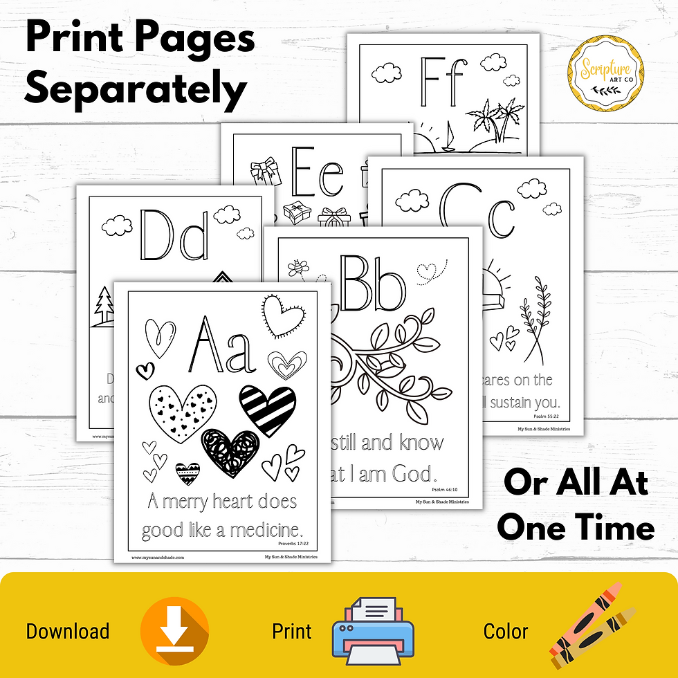 Miniature : Preschool early education for alphabet letters with Bible verses