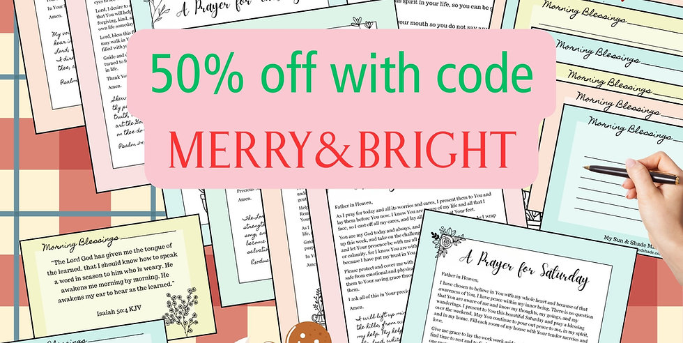 Weekly Prayer Booklet for Women of Faith Morning Devotions: 19 Page Printable