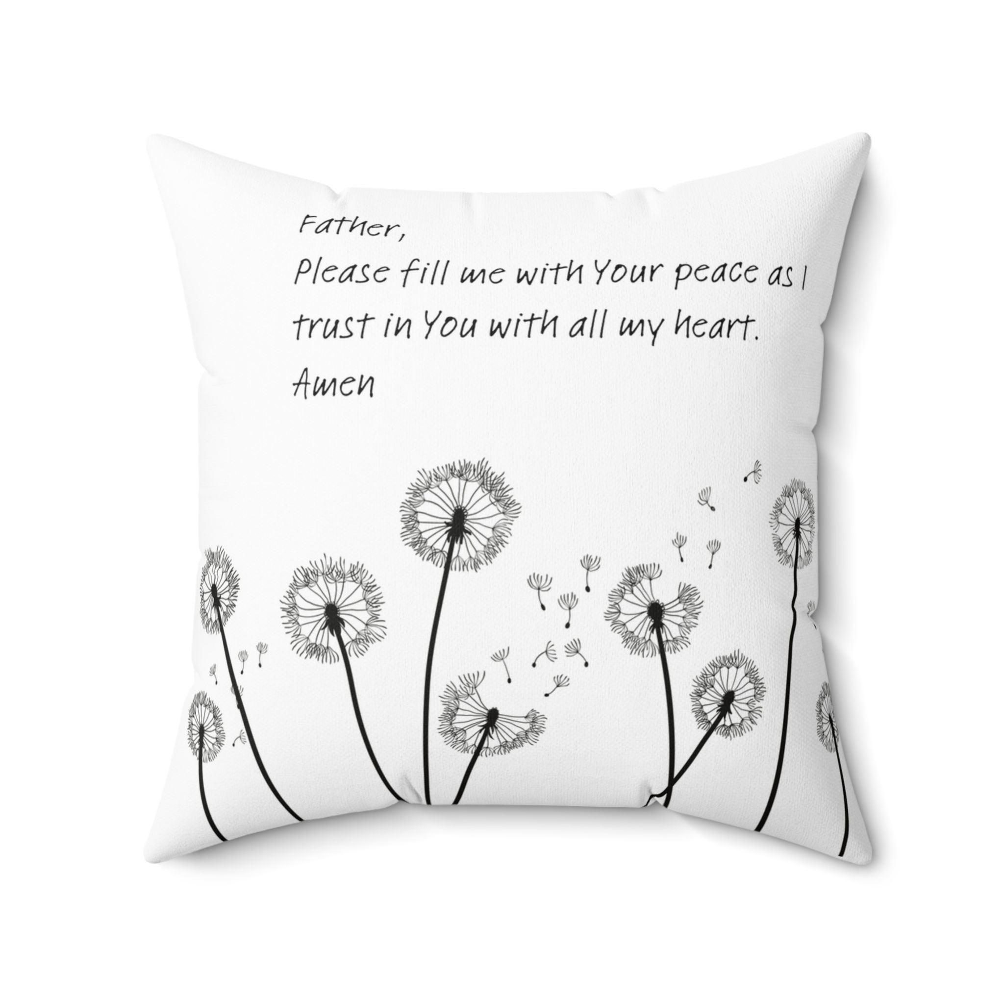 Peaceful Prayer Pillow for Peace-filled Heart: Modern Farmhouse Decor