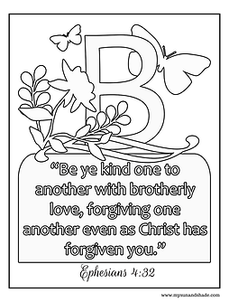 Letter B Coloring Page