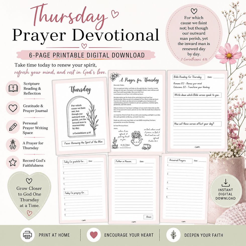 Thumbnail: Weekly prayer devotionals and printable journal for spiritual blessings