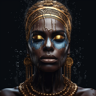 Gilles_water_element_around_black_skin_tribal_african_woman_egy_a46b5797-b1a6-4e42-949e-74