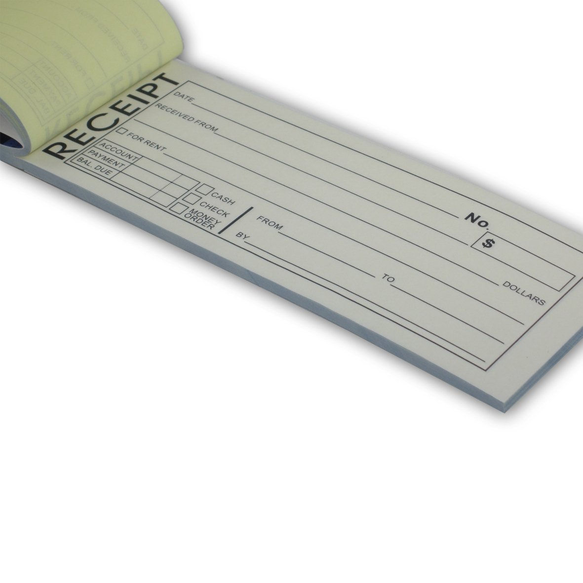 Rent Receipt Book With Carbon Copy Duplicate 2 parts 50 Sets Size: 8" X 2.75"