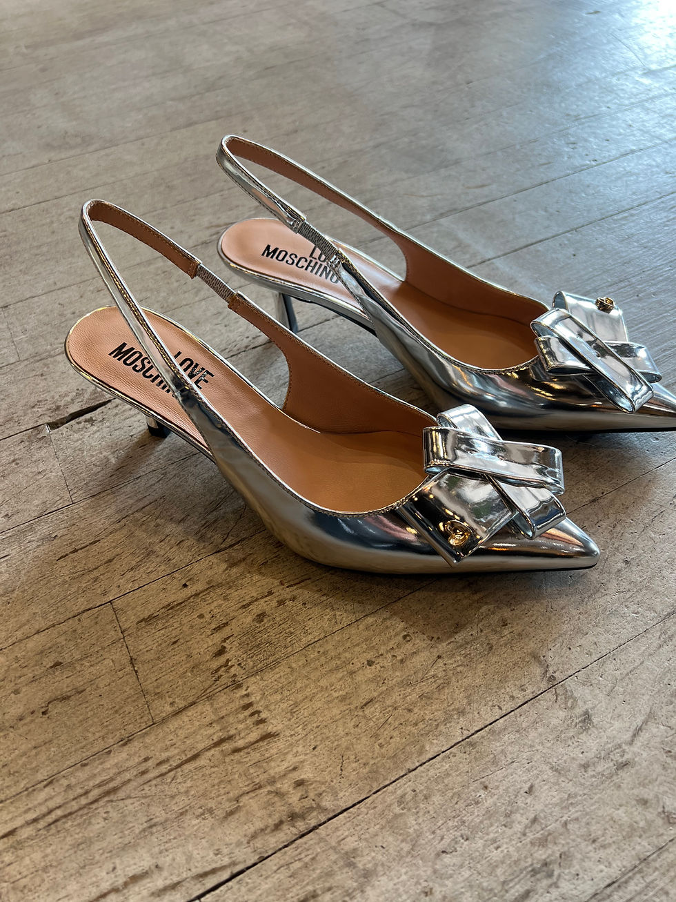 Miniature : Escarpin ARGENT MOSCHINOlove