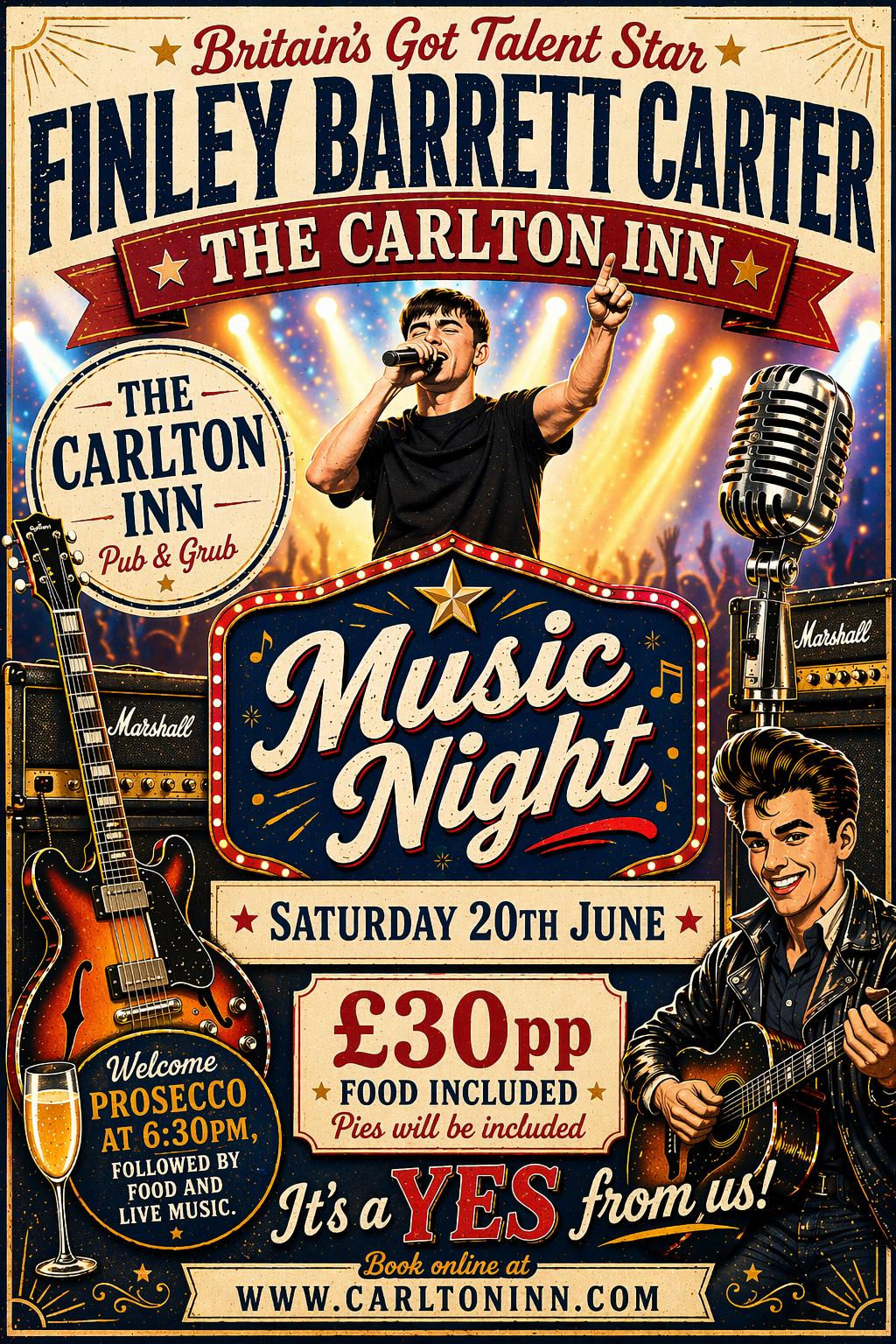 Finley Barrett Carter Live Music night