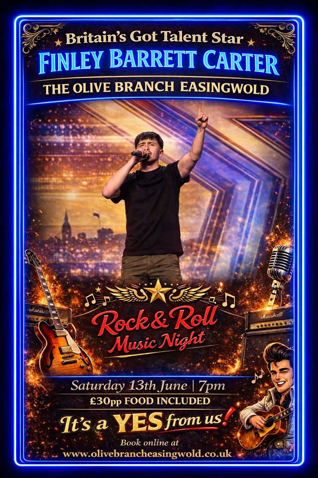 Side room seating Rock & Roll Music night 13th June