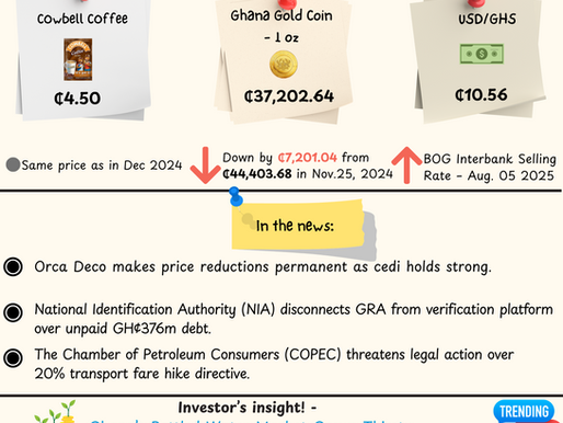 Orca Deco Slashes Prices Permanently as Ghana's Cedi Holds Firm, NIA Cuts Off GRA Over GH¢376m Debt