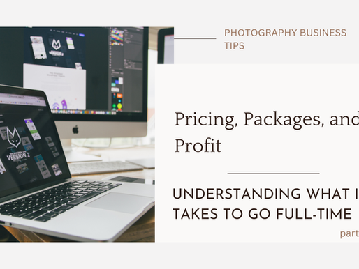 Pricing, Packages, and Profit | Understanding What It Really Takes to Go Full-Time pt. 6